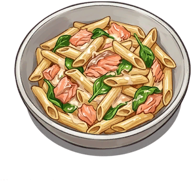 三文鱼菠菜意面游戏图标